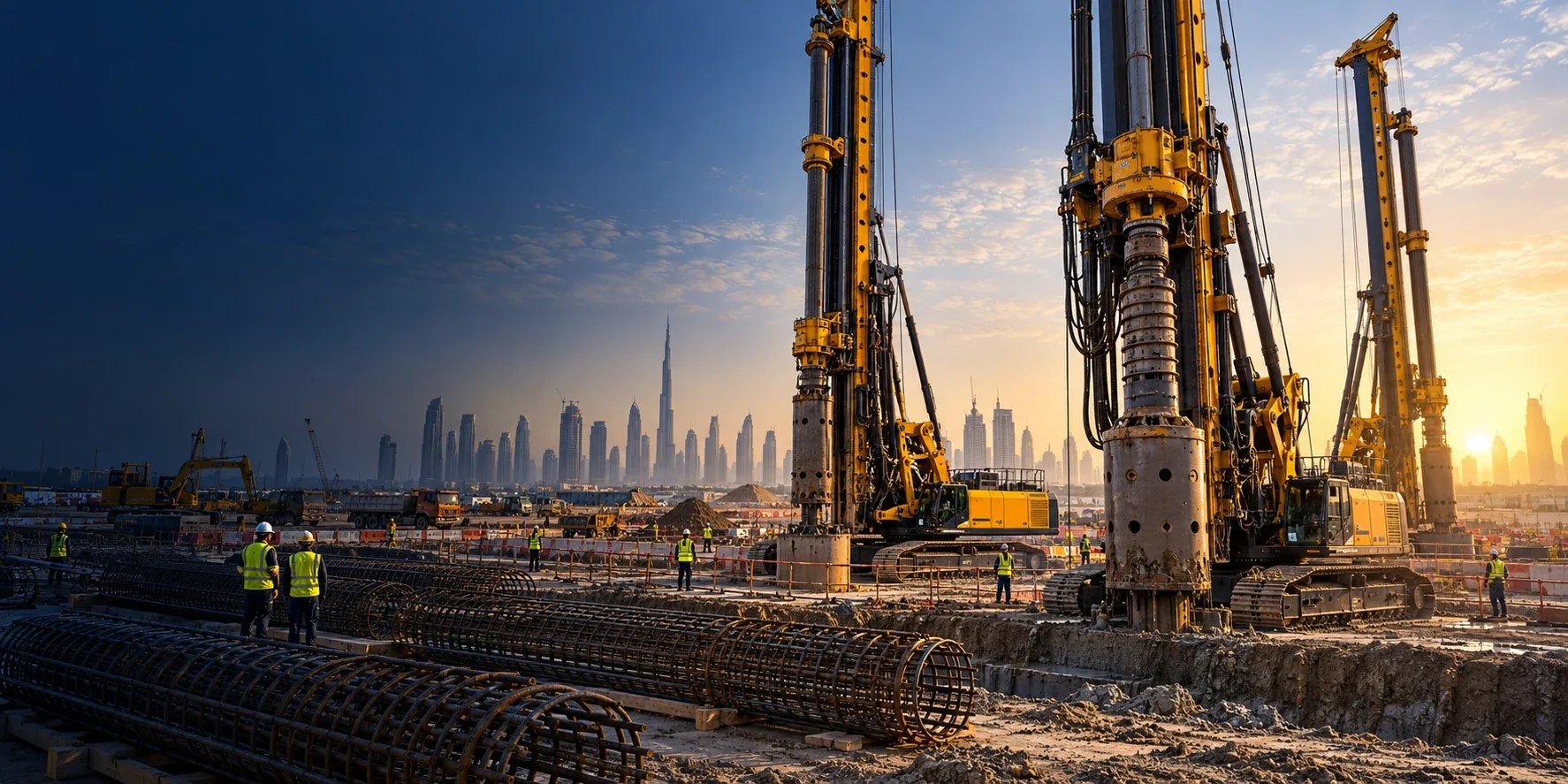Foundation engineering, piling and excavation support in Dubai