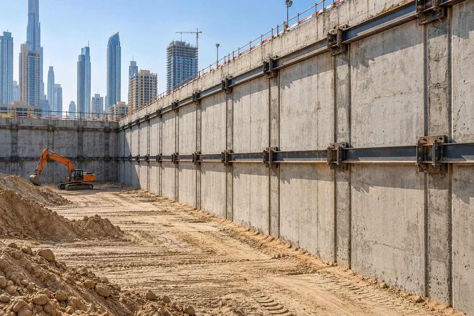 Diaphragm walls — installation and ground treatment overview